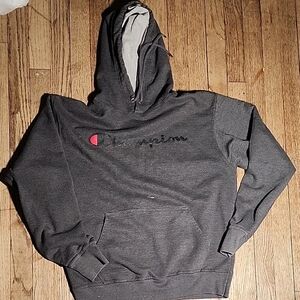 Champion Charcoal Hoodie with Logo